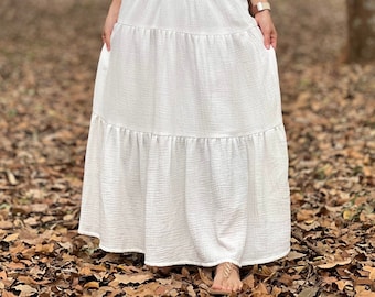 Muslin Double Gauze Long Skirt