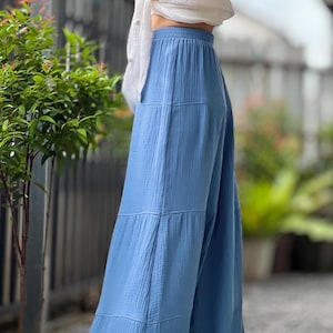 Womens Double Gauze Muslin Pants - Loungeware