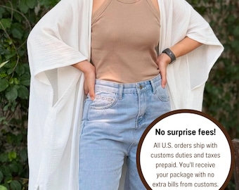 Kimono in mussola Boho Flow