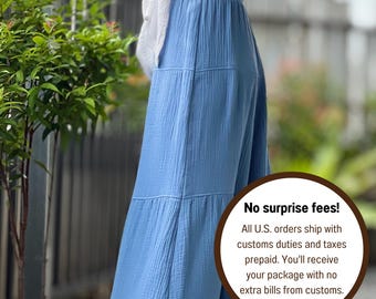 Womens Double Gauze Muslin Pants - Loungeware