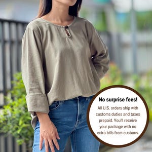 Blusa de algodão estilo pullover