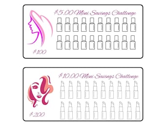 Beauty Mini Savings Challenge, 3-Count Sinking Funds (Digital Download)