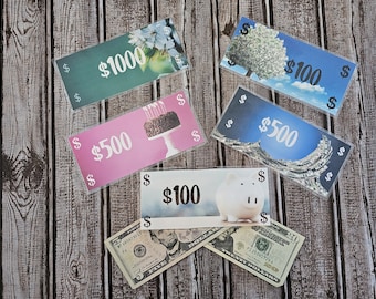 Dinero de relleno, reto de ahorro, presupuesto en efectivo