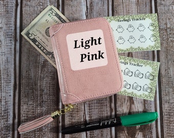 Mini Savings Challenge Wallet, Cash Stuffing System, Custom Tracker