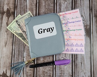 Savings Challenge Wallet, Cash Stuffing System, Custom Trackers