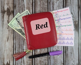 Savings Challenge Wallet, Cash Envelope Budgeting System, Custom Trackers