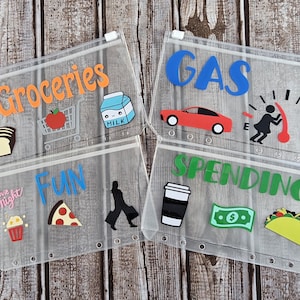 Clear Zipper Envelopes for New Home, Cash Stuffing Envelope, Savings Challenge, A6 Binder, Cash Pouch, Cash Envelope Budgeting System,