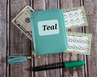 Mini Savings Challenge Wallet, Cash Stuffing Envelope with Custom Tracker
