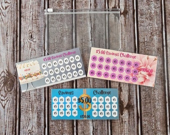 5.00 Savings Challenge! Choose either Sweet..Floral or Money Theme!