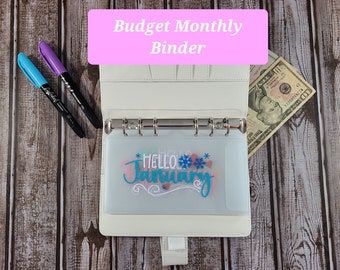 A6 Budget Binder, Monthly Savings Challenge, Cash Envelope System