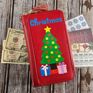 Red Large Savings Challenge Wallet, Cash Stuffing Money Envelope, Budgeting Cash System, Low Income Budgeting Holder, Sinking Funds