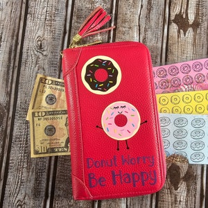 Bright Pink Large Savings Challenge Wallet, Cash Stuffing Money Envelope, Budgeting Cash System, Low Income Budgeting Holder, Sinking Funds