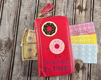 Bright Pink Savings Challenge Wallet, Budgeting Cash Envelope with Trackers
