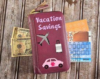 Purple Large Savings Challenge Wallet, Cash Stuffing Money Envelope, Budgeting Cash System, Low Income Budgeting Holder, Sinking Funds