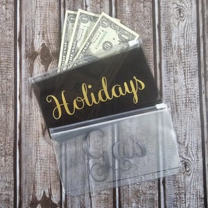 Clear/Black Zipper Envelopes, Savings Challenge, A6, Sinking Funds, Cash Envelope Budgeting System, Low Income Savings Budgeting Money