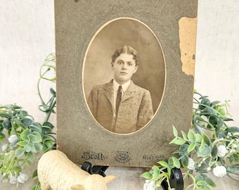 1902 Studio Cabinet Photo of a Young Boy
