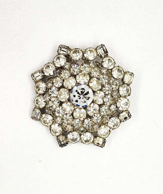 Glamorous Multidimensional Clear Rhinestone State… - image 1