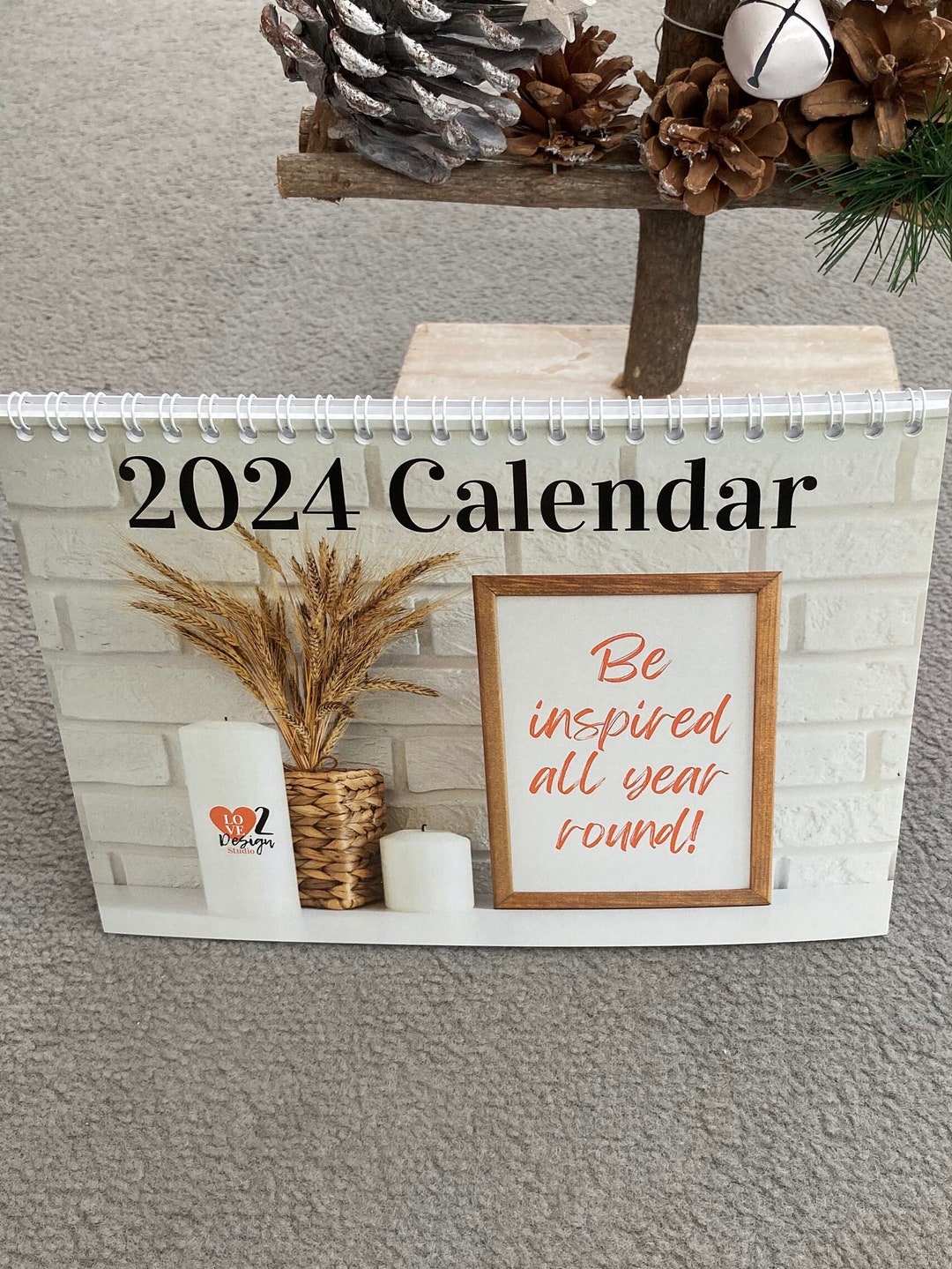 2024 2in1 A5 Desktop Calendar Containing Inspirational Etsy UK