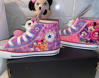 Minnie mouse bowtique converse made to order - see ALL. Pictures
