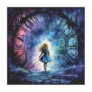 Alice in Wonderland Cross Stitch Pattern PDF, Fairytale Cross Stitch Chart Instant Download, Alice in Wonderland Pattern, Cross Stitch Lover