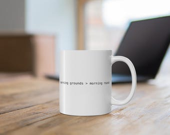 Kubek na fusy z kawy i rundy szpitalne 11 uncji | Kubek na kawę dla studenta medycyny