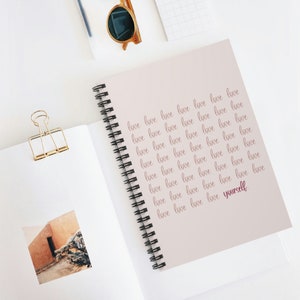 Notebook with Love Quote
