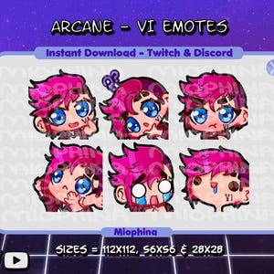 6 Emote Arcane VI per Twitch e Discord