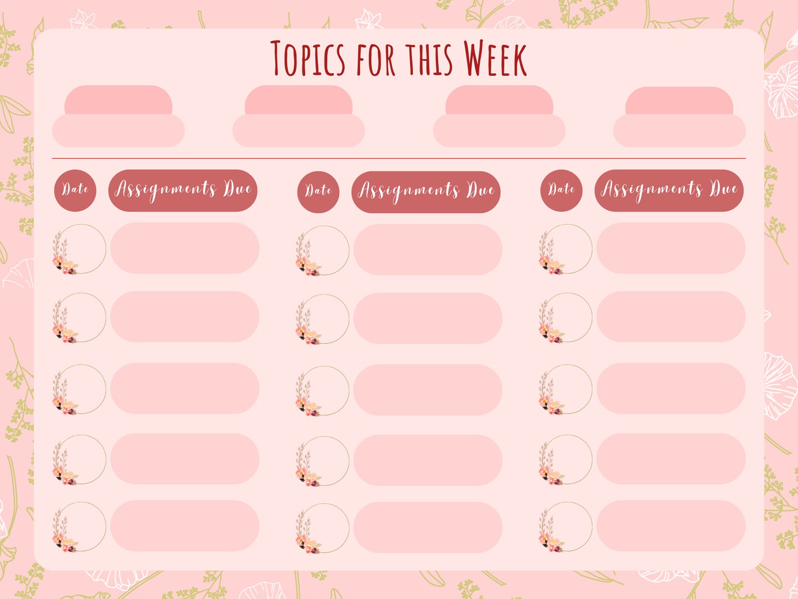 Key Topic Tracker Assignment/weekly Topic Tracker! College Students, Graduate Students ...
