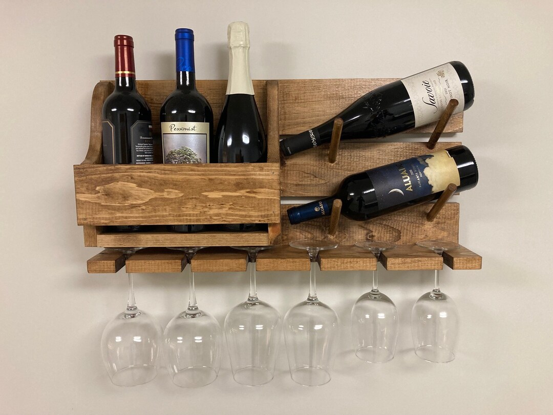 Wallmounted Wine Rack Wine Holder Personalized Etsy