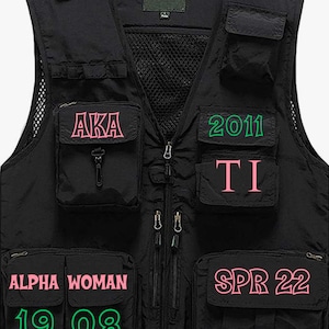 Greek vest - divine 9 - divine nine - zeta phi beta - alpha kappa alpha - sgrho - phi beta sigma - kappa - iota - delta sigma theta - vest