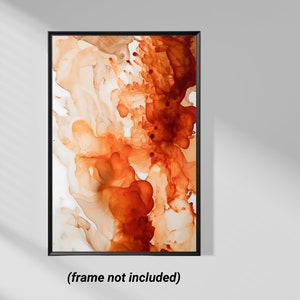 Abstract Coffee Colors (AI Art) Poster, minimalist art room decor poster coffee aesthetic watercolor abstract pattern art cool AI painting