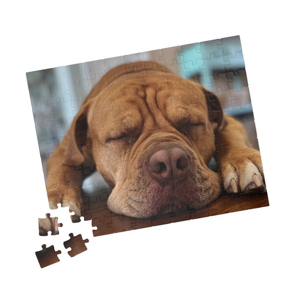 Pup Puzzle (110, 252, 500, 1014-piece) mastiff, pit bull, dog, puppy, animal, children, toy, gift, fun, game, travel, kids, birthday