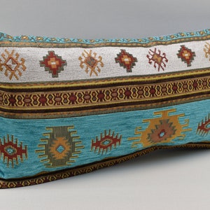 Decorative Pillow cover, Turkish pillow, Home Decor pillow, Throw pillow, Cushion case Small Lumbar pillow, Aqua, 10x20 inches Pillow cover