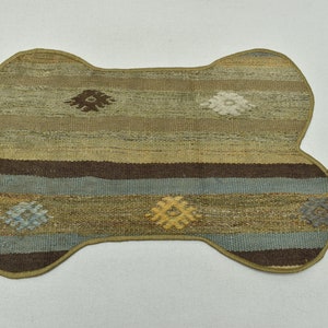 Pet placemat, Water Bowl mat, Kilim Food Bowl mat, Custom Pet mat, Dog Food mat, Pet supplies, Pet mats, Cat Lover gift, Pet Feeding mat 160