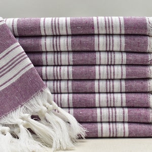 Turkish bath towel, Beach peshtemal, Organic cotton towel, Personalized gift towel, Hammam towel, Wedding favors, Purple, 40 x 68 inches
