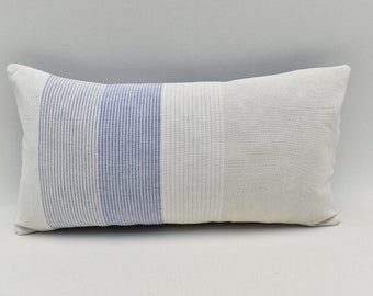 Turkish towel pillow,  Ottoman pillow, Living room decor pillow, Beach pillow, Pet pillow, Coastal pillow, 8x16 inches Pillow cover YA 1056