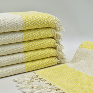 Bath sheets, Wedding towel, Gift towel, Bridesmaid gifts, Organic cotton towel, Custom towel, Turkish peshtemal, Yellow, 36 x 70 inches