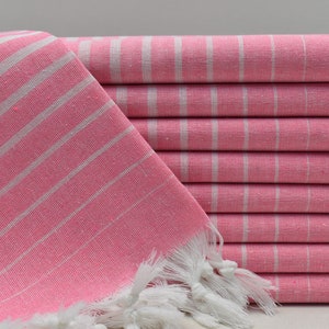 Turkish towel, Spa Pool towel, Bath towel, Organic cotton towel, Wedding gift towel, Hammam towel, Bridesmaid gifts, Pink, 40 x 64 inches