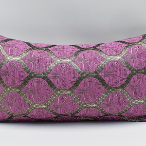 Throw Pillow cover for couch, Peacock Tail Design pillow, Chenille pillow, Modern decor, 12x24 inches pillow, Purple Color Pillow cover