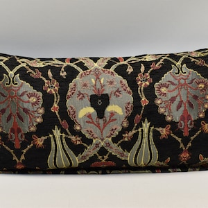 Lumbar Pillow cover, Throw pillow, Cushion case, Black pillow, Housewarming gift, 12x24 inches pillow, Corner pillow, Soft Sofa Pillow cover