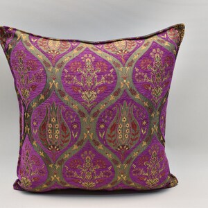 Decorative Turkish pillow, Oriental Pillow cover, Chenille pillow, Cushion case, 20x20 inches R. Purple pillow, Modern Sofa Pillow cover