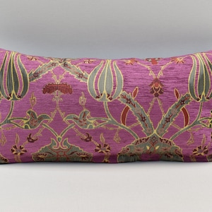 Small Lumbar Pillow cover, Light Purple Decorative pillow, Turkish pillow, Home Decor, Throw pillow, Cushion case, 10x20 inches Pillow cover
