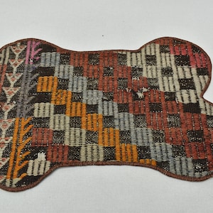 Organic Wool mat, Oushak mat, Cat place mat, Cat food mats, Non slip mat food & water bowl mat, Dog bowl mat, Dish mat, Pet Feeding mat, 180