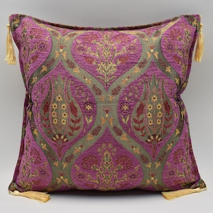 17x17 inches Decorative Pillow cover, Bohemian pillow, Chenille pillow, Soft pillow, Purple color pillow, Sofa soft pillow, Pillow cover