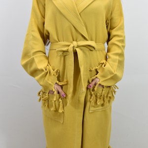 Unisex bathrobe, Beach robe, Turkish bathrobe, Peshtemal robe, Bathrobes, Chic housecoats, Bridal robe, Pareo robes, Dijon / Bathrobe