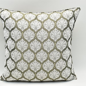 Patio Decor Pillow cover, White color, Chenille pillow, Cushion case 24x24 inches Boho Decor pillow, Corner pillow, Modern Sofa Pillow cover