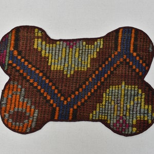 Organic Wool mat, Oushak mat, Cat place mat, Cat food mats, Non slip mat food & water bowl mat, Dog bowl mat, Dish mat, Pet Feeding mat, 97