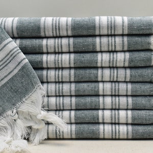 Turkish bath towel, Beach peshtemal, Organic cotton towel, Personalized gift towel, Hammam towel, Wedding favors, Green, 40 x 68  inches