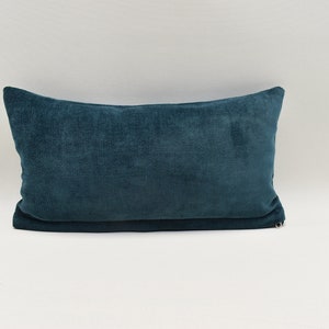 Lumbar Pillow cover, Home decor, Modern decor, Teal Green color, Chenille pillow, Moroccan pillow, Sofa pillow, 8x16 inches pillow cover