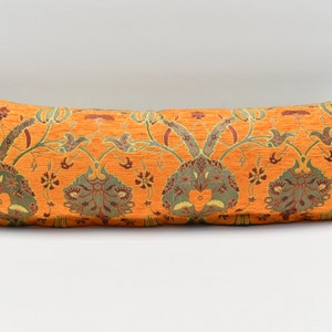 Oriental Pillow cover, Lumbar pillow, Bright Orange color, Cushion case 12x36 inches Accent pillow, Turkish pillow, Modern Sofa Pillow cover